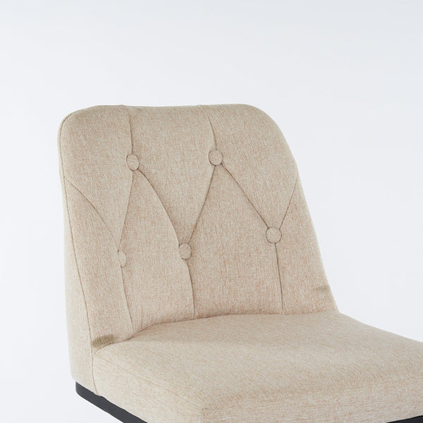 English Elm Set Of 2 Modern Upholstered Counter-Height Bar Stools With Button-Tufted Backrest - Beige Elegance W1901P225271-GIGA