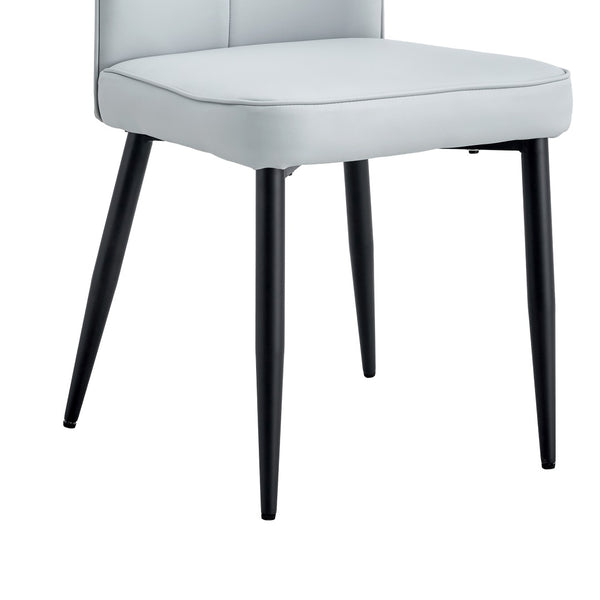 English Elm Table & Chair Set: Modern White Grain Dining Table With Storage And 8 Light Gray Ergonomic Chairs W1151S04267-GIGA