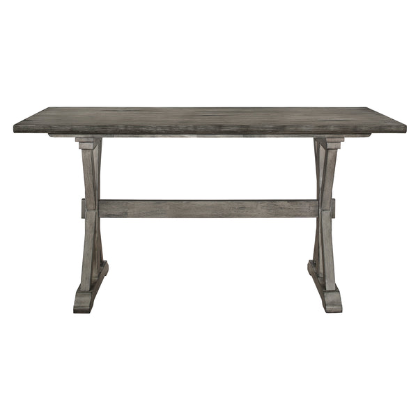 English Elm Rustic Amsonia 72" Distressed Gray Counter Height Dining Table Solid Rubberwood Sturdy Base Finish B011P194919