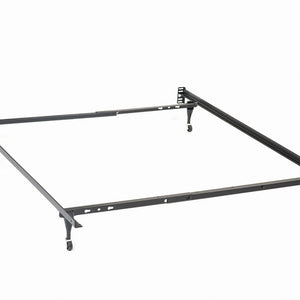 English Elm Julian Heavy Gauge Steel Adjustable Bed Frame Matte Black Low Profile Modern B062P466882