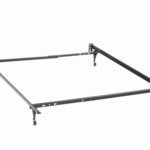 English Elm Julian Heavy Gauge Steel Adjustable Bed Frame Matte Black Low Profile Modern B062P466882