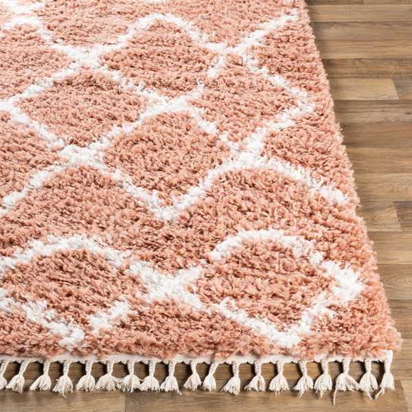 Livabliss California Shag Plush Polypropylene Area Rug Moroccan Global Pattern Boho Living Room CAF2300-5373