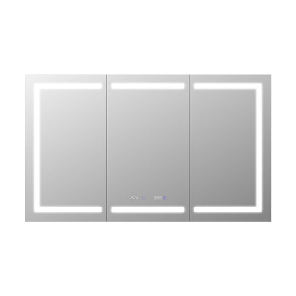 English Elm Smart Led Medicine Cabinet with Dual Lighting Anti-fog Dimming and Built-in Power Outlet W637P148115