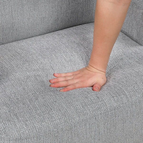 English Elm Contemporary Chenille Wingback Accent Chair with Solid Wood Legs, High-Density Foam Comfort Lounge Grey 30.5 L x 28.5 W x 17.5 H B011P304418