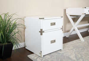 OSP Home Furnishings Wellington 2 Drawer File Cabinet White