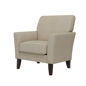 English Elm Dorset Barrel Accent Chair Velour Upholstery Solid Legs Compact Living Room Seating Wood B127P495070