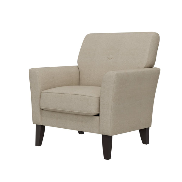 English Elm Dorset Barrel Accent Chair Velour Upholstery Solid Legs Compact Living Room Seating Wood B127P495070