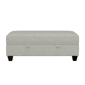 English Elm Wallace & Bay - Wallace & Bay  Drason Gray Storage Ottoman