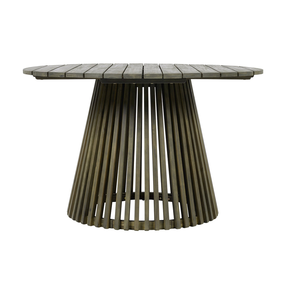 English Elm Christopher Knight Home® - Outdoor Acacia Wood Dining Table - 47.25-Inch Grey Round Patio Table For Stylish Gatherings & Comfort N770P313798G
