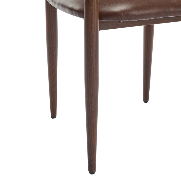 English Elm Christopher Knight Home® - Dining Arm Chairs Set Of 2 - Modern Dark Brown Upholstered Design With Iron Frame For Comfort N771P232981W