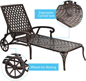 English Elm Aluminium Lounge Chair Set - 2-Piece, Adjustable, Weather-Resistant, Stylish Comfort For Outdoor Use W640P186312