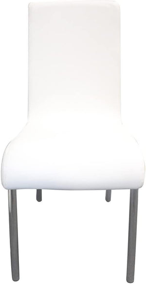 English Elm Modern Faux Leather Side Chair Set of Four with Polished Chrome Legs for Dining B011S02255
