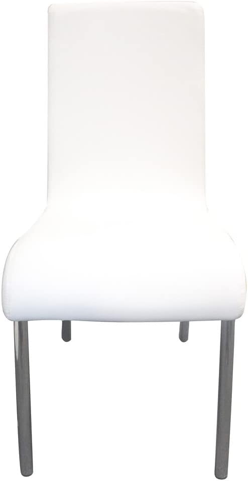 English Elm Modern Faux Leather Side Chair Set of Four with Polished Chrome Legs for Dining B011S02255