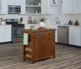 OSP Home Furnishings Urban Farmhouse Kitchen Island Vintage Oak