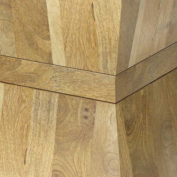 English Elm Westfield Handcrafted Mango Wood Side Table in Natural Light Brown — Modern Boho End Table, 14x14x20" B136P159655