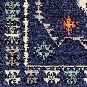 Livabliss Casablanca Shag Polyester Area Rug Moroccan Geometric Pattern with Fringe Accent CAG2302-9212