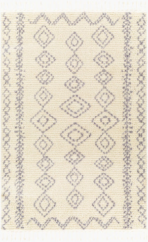 Livabliss Casablanca Shag Polyester Area Rug Plush High Pile for Living Room Bedroom Warmth Ivory, Medium G 6'7" x 9' CAG2316-679