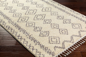 Livabliss Casablanca Shag Polyester Area Rug Plush High Pile for Living Room Bedroom Warmth Ivory, Medium G 6'7" x 9' CAG2316-679