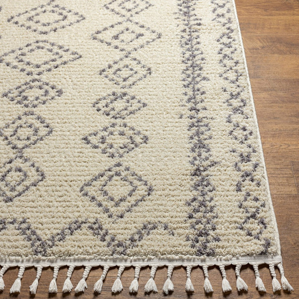 Livabliss Casablanca Shag Polyester Area Rug Plush High Pile for Living Room Bedroom Warmth Ivory, Medium G 6'7" x 9' CAG2316-679