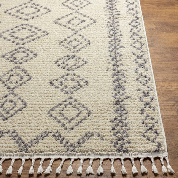 Livabliss Casablanca Shag Polyester Area Rug Plush High Pile for Living Room Bedroom Warmth Ivory, Medium G 6'7" x 9' CAG2316-679
