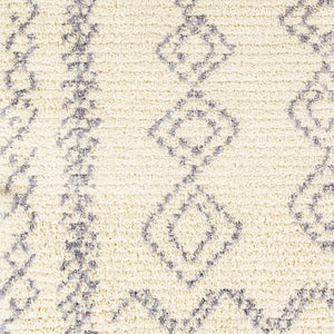 Livabliss Casablanca Shag Polyester Area Rug Plush High Pile for Living Room Bedroom Warmth Ivory, Medium G 6'7" x 9' CAG2316-679