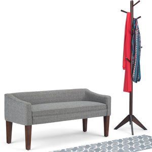 English Elm Parris Upholstered Bench with Tweed Fabric, High-Density Foam & Springs, Versatile Entryway Seat Gray B136P159229