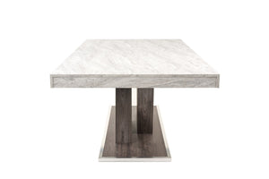 VIG Furniture Nova Domus Cairo - Italian Modern Faux Marble & Pecan Elm Extendable Dining Table VGACCAIRO-TBL