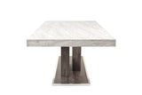 VIG Furniture Nova Domus Cairo - Italian Modern Faux Marble & Pecan Elm Extendable Dining Table VGACCAIRO-TBL