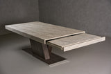 VIG Furniture Nova Domus Cairo - Italian Modern Faux Marble & Pecan Elm Extendable Dining Table VGACCAIRO-TBL