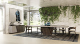 VIG Furniture Nova Domus Cairo - Italian Modern Faux Marble & Pecan Elm Extendable Dining Table VGACCAIRO-TBL