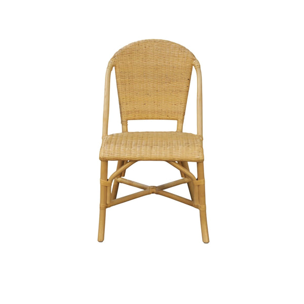 Caldera Handwoven Rattan Dining Side Chairs Set of 2 for Coastal Boho Home Decor