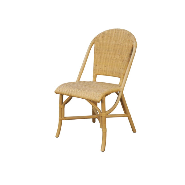 Caldera Handwoven Rattan Dining Side Chairs Set of 2 for Coastal Boho Home Decor
