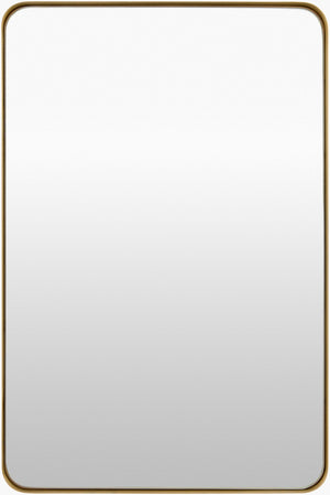 Livabliss Carbondale Frameless Rectangular Wall Mirror Slim Profile for Minimalist Modern Decor Gold 35"H x 24"W x 2"D CALE003-3524