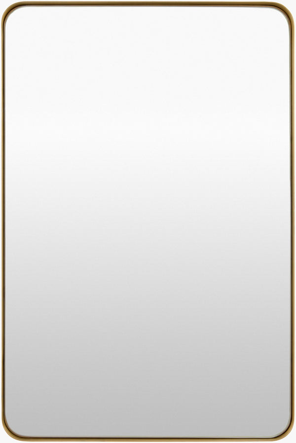 Livabliss Carbondale Frameless Rectangular Wall Mirror Slim Profile for Minimalist Modern Decor Gold 35"H x 24"W x 2"D CALE003-3524