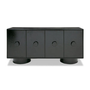 VIG Furniture Modrest Calexico - Contemporary Black Wave Glass + Black Buffet VGGMW-1717