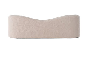 VIG Furniture Calico Sculptural 4-Seat Sofa In Beige Pebble Fabric — Rounded Arms, Plush Cushions, Metal Legs VGOD-ZW-22019-4S-BGE