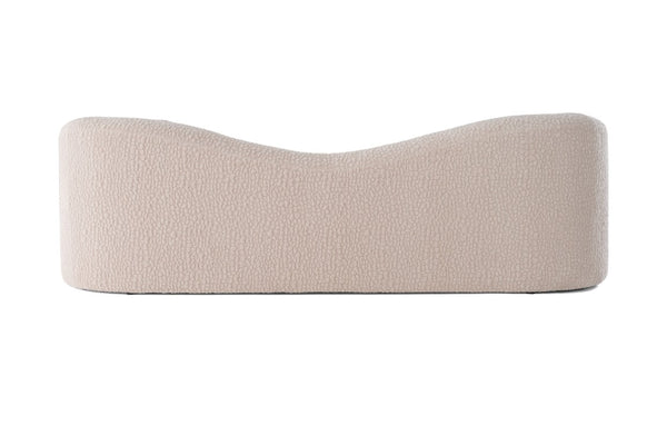 VIG Furniture Calico Sculptural 4-Seat Sofa In Beige Pebble Fabric — Rounded Arms, Plush Cushions, Metal Legs VGOD-ZW-22019-4S-BGE