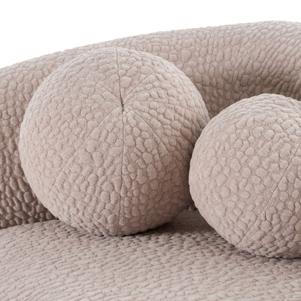 VIG Furniture Calico Sculptural 4-Seat Sofa In Beige Pebble Fabric — Rounded Arms, Plush Cushions, Metal Legs VGOD-ZW-22019-4S-BGE