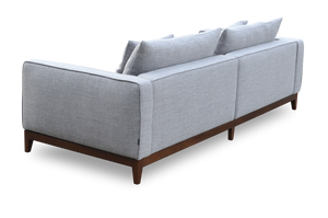 Soho Concept Rebecca Sofa - Two-seater Wood Base In Boucle & Camira Fabrics, Stylish Comfort With 10-year Guarantee Grey Solid Beech Wood ,Wa,Nut Finish Soho-concept-dining-chair-13374