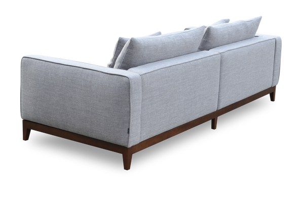 Soho Concept Rebecca Sofa - Two-seater Wood Base In Boucle & Camira Fabrics, Stylish Comfort With 10-year Guarantee Grey Solid Beech Wood ,Wa,Nut Finish Soho-concept-dining-chair-13374