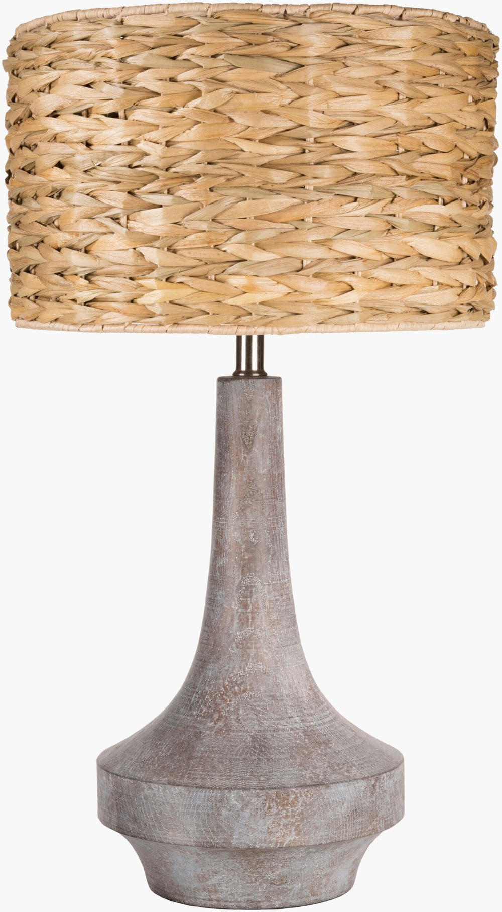 Livabliss Carson Resin Body Table Lamp with White Linen Shade for Bedroom or Living Room CALP-003