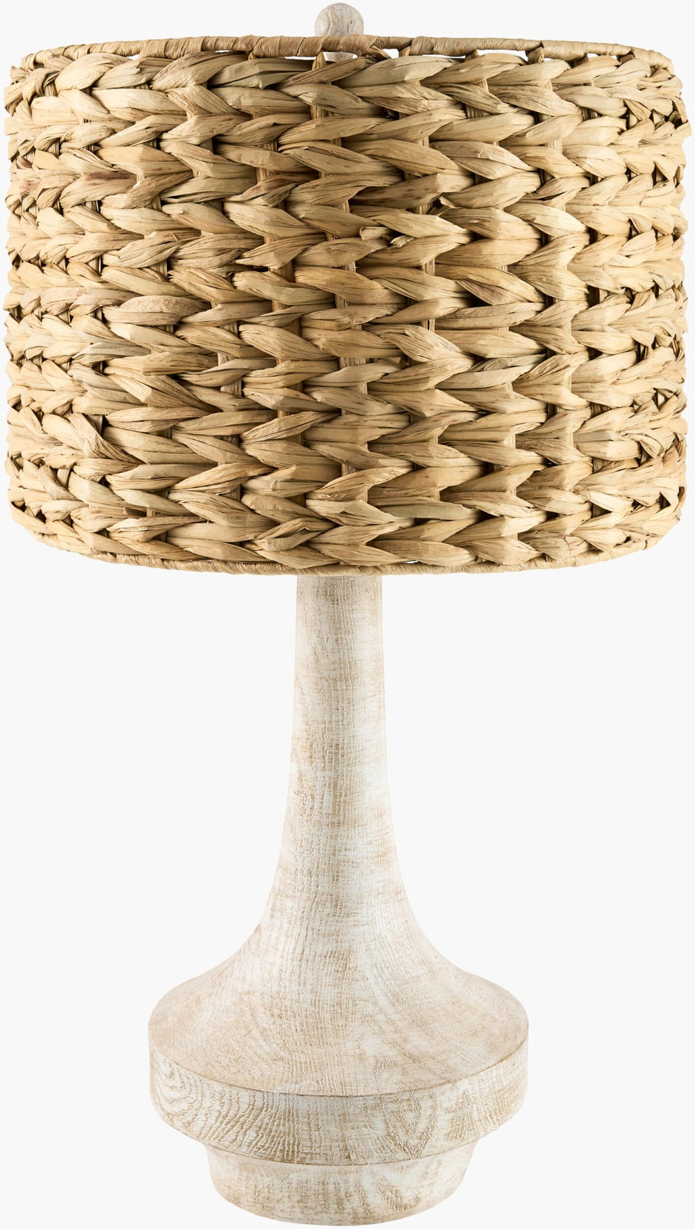 Livabliss Carson Mid-century Modern Table Lamp with Linen Shade and Textural Mixed Material Base CALP-008