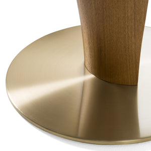 Vig Furniture Modrest Calvary - Elegant Mid-century Modern Bar Table With Marble Top & Walnut Base For Stylish Gatherings Walnut  Vgcs-bt-22100-wal