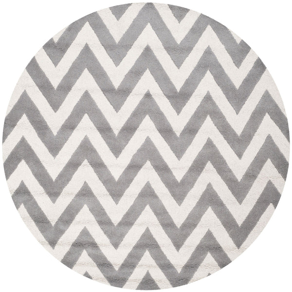 Safavieh Cambridge 139 Hand Tufted  Rug Silver / Ivory CAM139D-4R