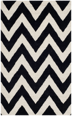 Safavieh Cambridge 139 Hand Tufted  Rug Black / Ivory CAM139E-4R