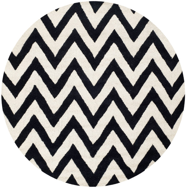 Safavieh Cambridge 139 Hand Tufted  Rug Black / Ivory CAM139E-4R