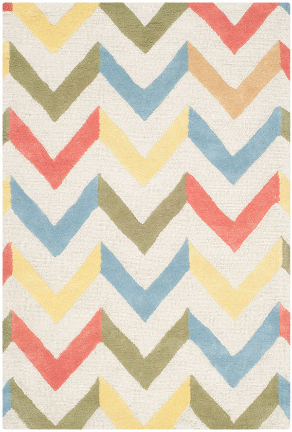 Safavieh Cambridge 580 Hand Tufted  Rug Ivory / Multi CAM580D-3