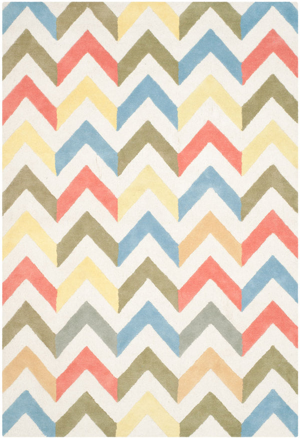 Safavieh Cambridge 580 Hand Tufted  Rug Ivory / Multi CAM580D-3