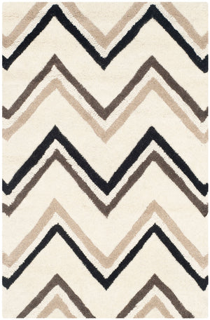 Safavieh Cambridge 581 Hand Tufted  Rug Ivory / Black CAM581B-26