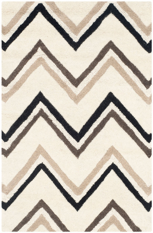 Safavieh Cambridge 581 Hand Tufted  Rug Ivory / Black CAM581B-26